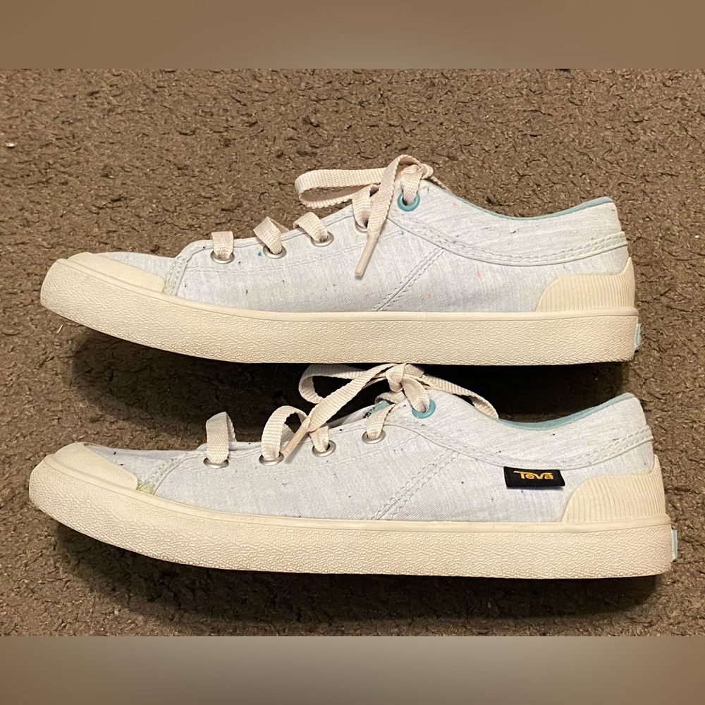 Teva Cream and Blue Women's Sneakers